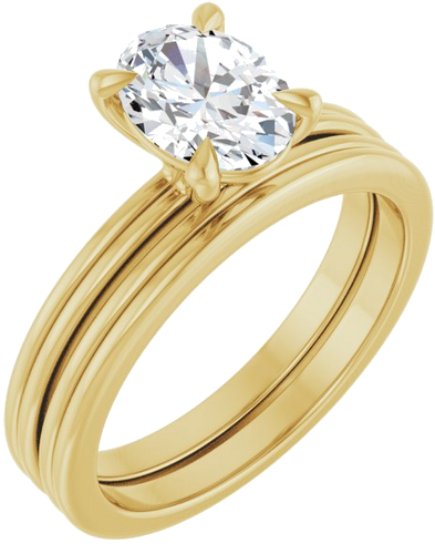 Sužadėtuvių Žiedas „Claw-Prong Solitaire“ 14k yellow gold Oval 8mm x 6mm (6)