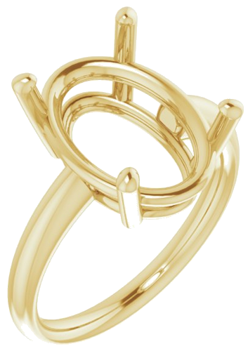 Sužadėtuvių Žiedas „Solitaire“ 14k yellow gold Oval 15mm x 11mm (1)