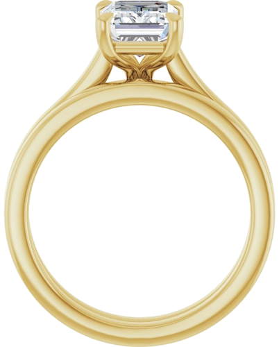 Sužadėtuvių Žiedas „Claw-Prong“ 14k yellow gold Emerald 8mm x 6mm (7)