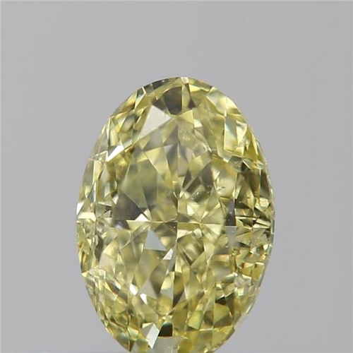 0.55 carat Fancy Yellow-SI1 Natūralus Oval Deimantas (1)
