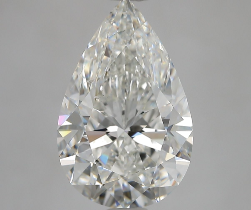 3.7 carat F-SI1 Natūralus Pear Deimantas (1)