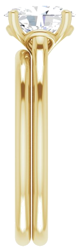 Sužadėtuvių Žiedas „Solitaire“ 585 Geltonojo Aukso Oval 8mm x 6mm (9)