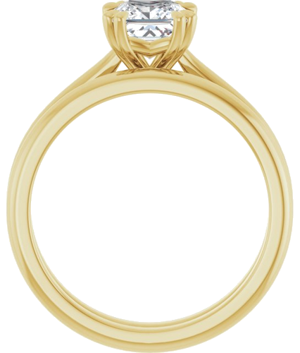 14K Yellow 5.5 mm Square Solitaire Engagement Ring Mounting (7)