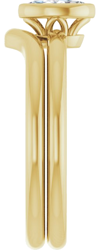 Sužadėtuvių Žiedas „Bezel-Set“ 10k yellow gold Marquise 6mm x 3mm (9)