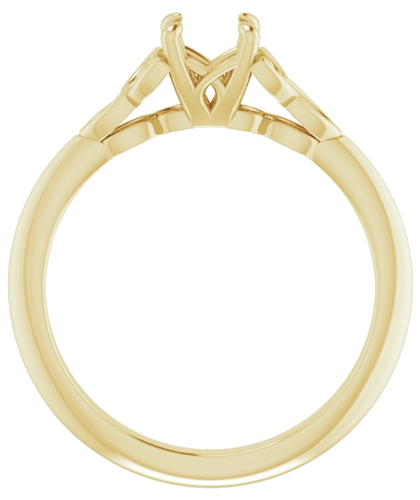 14K Yellow 5.2 mm Round Solitaire Engagement Ring Mounting (2)