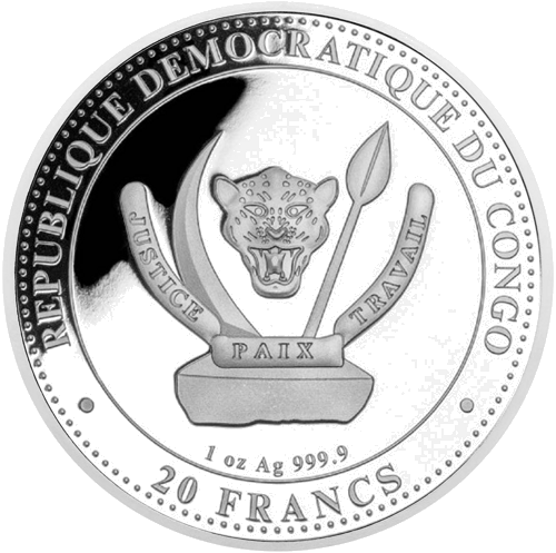 1 oz Carnotaurus 2025 Kongas sidabrinė moneta (2)