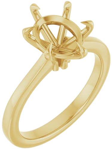 Sužadėtuvių Žiedas „Claw-Prong“ 14k yellow gold Oval 10mm x 8mm (1)