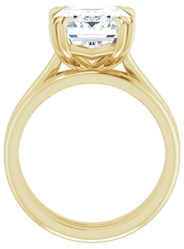 Sužadėtuvių Žiedas „Double Claw-Prong“ 14k yellow gold Emerald 11mm x 9mm (7)