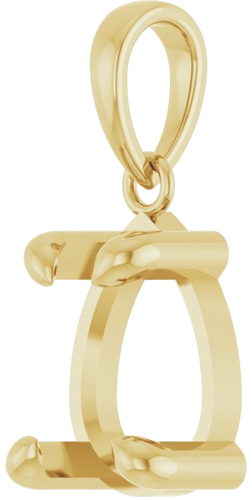 Pakabukas „Solitaire“ 14k yellow gold Pear 10mm x 7mm (2)
