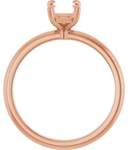 Sužadėtuvių Žiedas „Solitaire“ 585 Rožinis Aukso Emerald 7mm x 5mm (2)