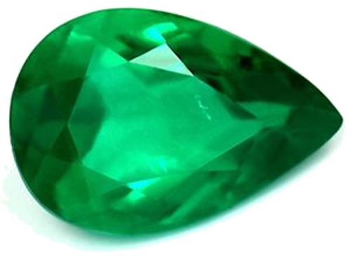 0.54 carat GREEN Pear Smaragdas (1)