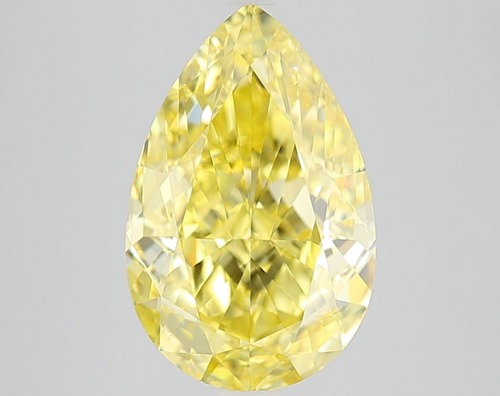 5.0 carat Fancy Intense Yellow-VS1 Natūralus Pear Deimantas (1)