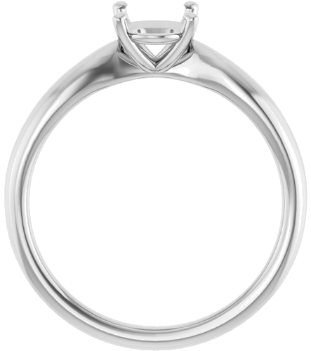 Sužadėtuvių Žiedas 14k white gold Oval 8mm x 6mm (2)