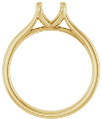 Sužadėtuvių Žiedas 14k yellow gold Round 6.5mm (2)