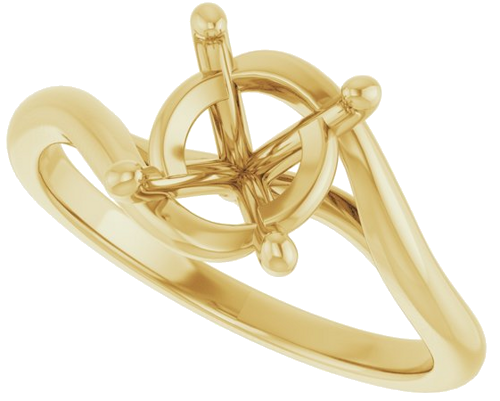 Sužadėtuvių Žiedas „Bypass“ 14k yellow gold Oval 9mm x 7mm (5)