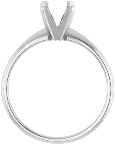 Sužadėtuvių Žiedas „Solitaire“ 14k white gold Round 6mm (2)