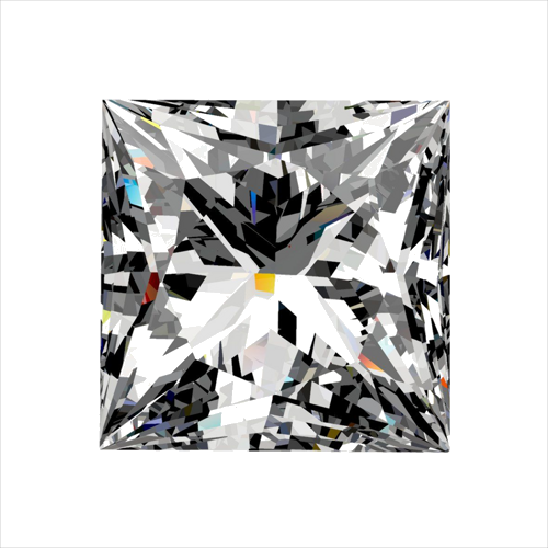 0.46 carat I-VVS1 Natūralus Princess Deimantas (1)