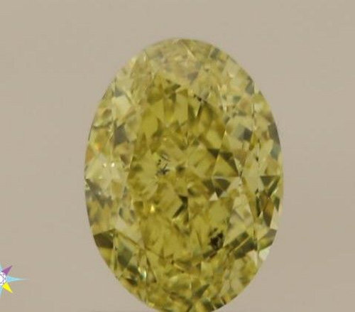 1.0 carat Fancy Intense  Yellow-SI2 Natūralus Oval Deimantas (1)