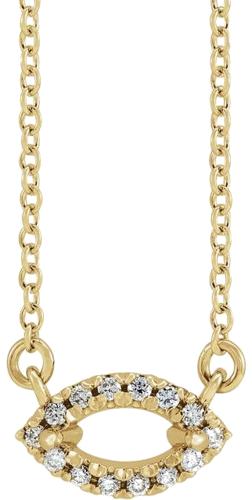 Pakabukas „French-Set Halo-Style“ 585 Geltonojo Aukso Marquise 6mm x 3mm (1)