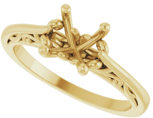 Sužadėtuvių Žiedas „Solitaire“ 14k yellow gold Oval 8mm x 6mm (5)