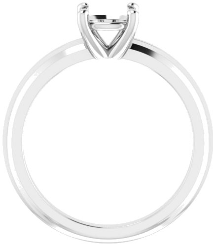 Continuum Sterling Silver 6.5 mm Round Solitaire Engagement Ring Mounting (2)