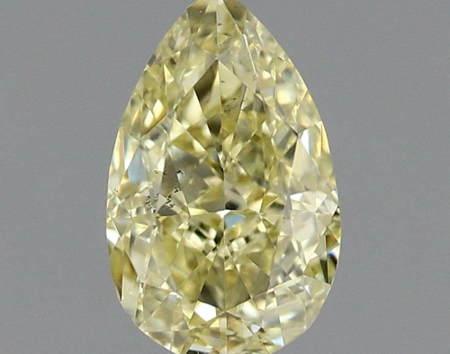 0.52 carat Fancy Yellow-SI1 Natūralus Pear Deimantas (1)