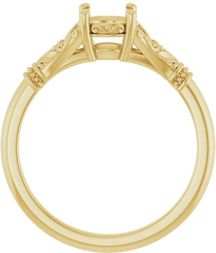 Sužadėtuvių Žiedas „Sculptural“ 14k yellow gold Round 5.8mm (2)