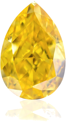 0.5 carat Fancy Vivid Orangey Yellow-VS2 Natūralus Pear Deimantas (1)