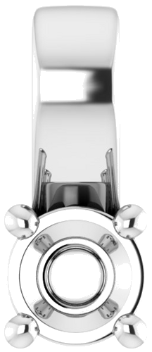 Pakabukas „Solitaire“ 585 Baltojo Aukso Round 3.2mm (1)