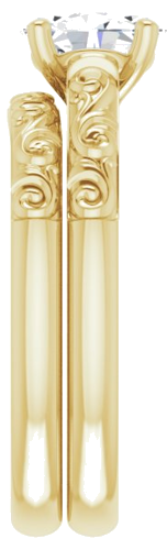 Sužadėtuvių Žiedas „Solitaire“ 14k yellow gold Oval 7mm x 5mm (9)