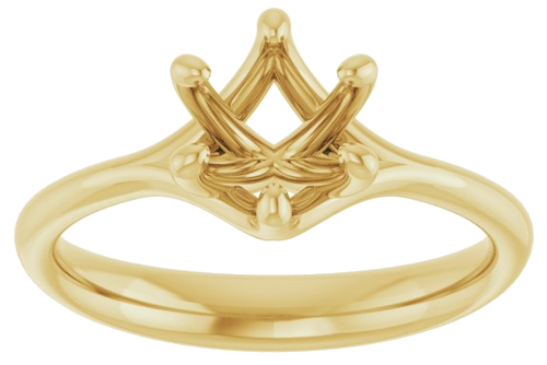 14K Yellow 6.5 mm Round Engagement Ring Mounting (3)