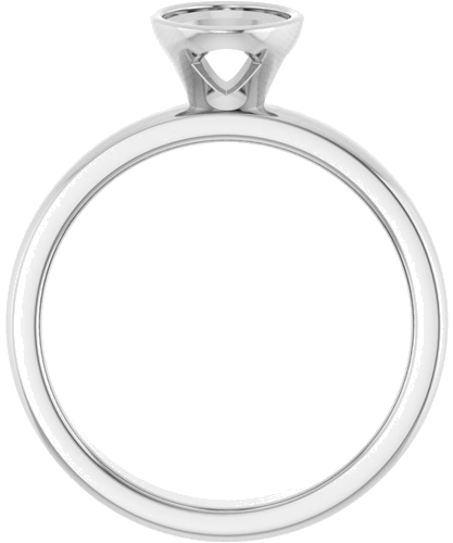 Sužadėtuvių Žiedas „Bezel-Set Solitaire“ 14k white gold Oval 8mm x 6mm (2)