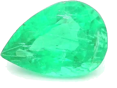 0.44 carat GREEN Pear Smaragdas (1)