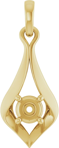 Pakabukas „Solitaire“ 14k yellow gold Round 4.1mm (1)