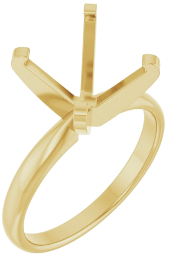 Sužadėtuvių Žiedas „Solitaire“ 14k yellow gold Square 9mm (1)