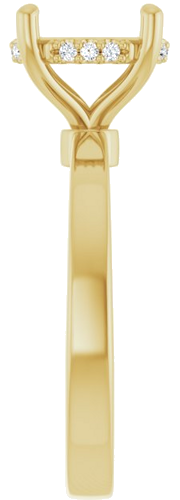 Sužadėtuvių Žiedas „Hidden Halo-Style“ 14k yellow gold Round 9.4mm (4)
