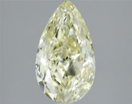 2.0 carat Fancy Light Yellow-VVS2 Natūralus Pear Deimantas (1)