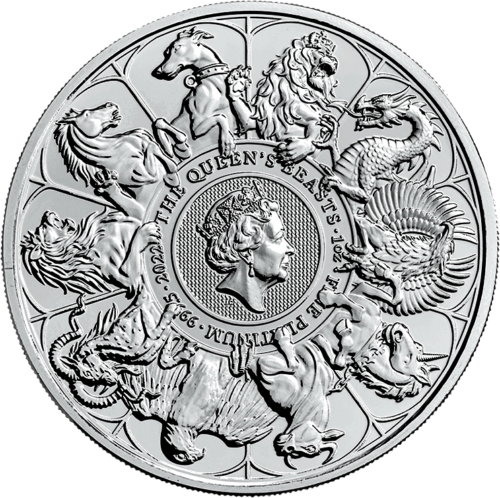 1 oz Звери Королевы: Завершение 2022 Великобритания платиновая монета (1)