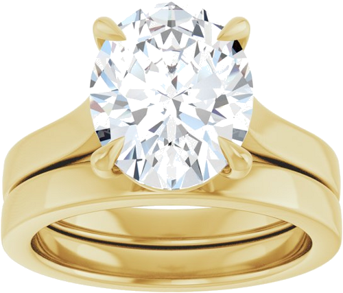 Sužadėtuvių Žiedas „Claw-Prong“ 14k yellow gold Oval 11mm x 9mm (8)