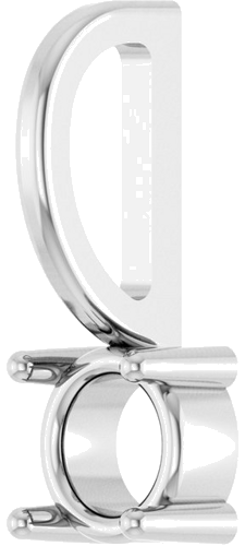 Sterling Silver 4 mm Round Solitaire Charm Pendant Mounting (2)