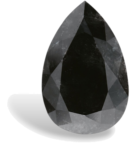 1.36 carat Fancy Black-VVS2 Natūralus Pear Deimantas (1)