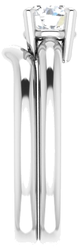 Sužadėtuvių Žiedas „Solitaire“ 14k white gold Round 5.8mm (9)