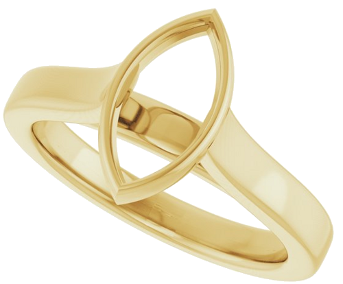 Sužadėtuvių Žiedas „Bezel-Set Solitaire“ 14k yellow gold Marquise 10mm x 5.5mm (5)