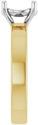 Sužadėtuvių Žiedas „Solitaire“ 14k yellow/white gold Round 8mm (4)