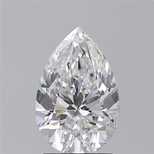 2.2 carat D-SI2 Natūralus Pear Deimantas (1)
