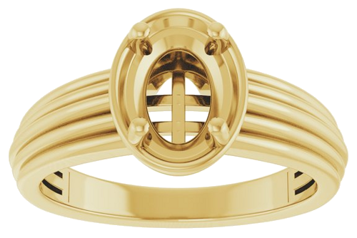 Sužadėtuvių Žiedas „Solitaire Vintage-Inspired“ 14k yellow gold Oval 8mm x 6mm (6)