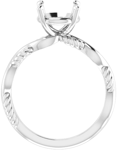 Sužadėtuvių Žiedas „Solitaire Infinity-Inspired“ 14k white gold Round 8.8mm (2)