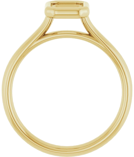 Sužadėtuvių Žiedas „Bezel-Set Solitaire“ 10k yellow gold Emerald 7mm x 5mm (2)