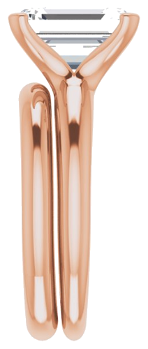 Sužadėtuvių Žiedas „Solitaire“ 417 Rožinis Aukso Emerald 10mm x 8mm (9)