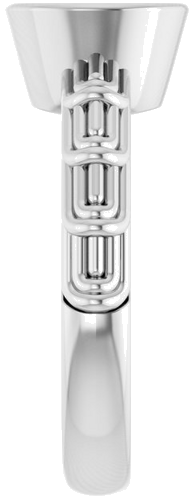 Sužadėtuvių Žiedas „Solitaire“ 585 Baltojo Aukso Round 8mm (4)